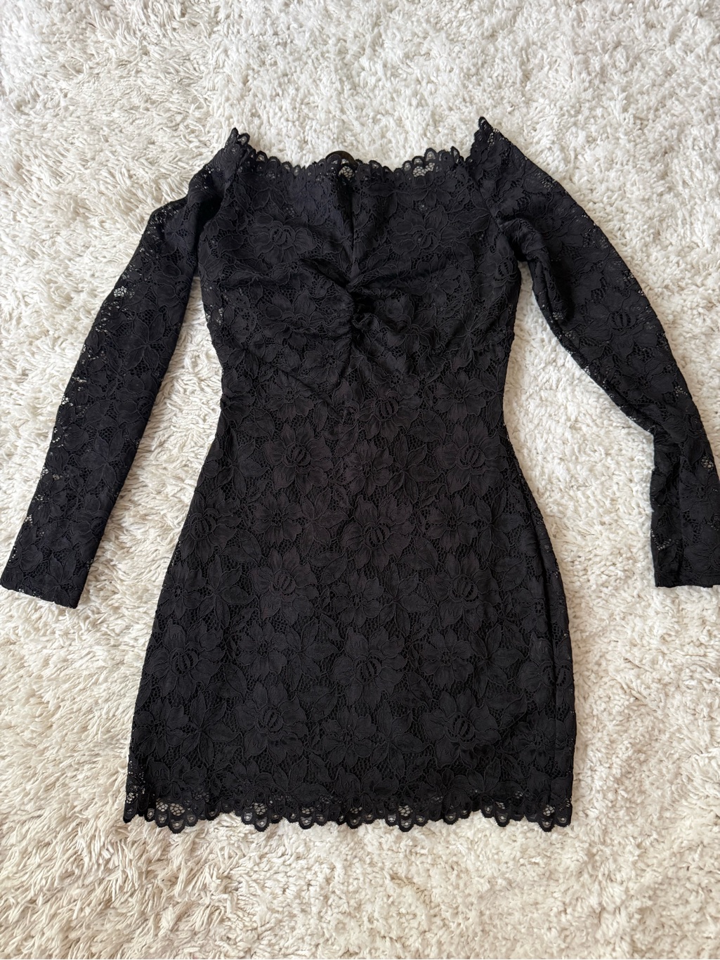 House Of Harlow Black Stretch Lace Minidress Size Medium — image 2 of 4